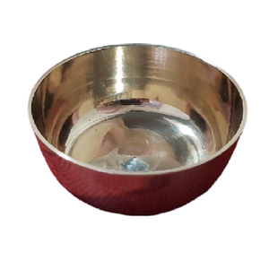 Bol en métal en laiton avec support Bol de service de fruits fini antique décoratif Utilisation du service de dîner de mariage - Product Image 1