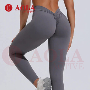 Бесшовные леггинсы с V-образным вырезом - Product Image 2