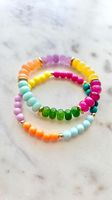 Bracelet en pierre naturelle arc-en-ciel d'été, perles facettées, or 18 carats, étanche, bijoux en pierres précieuses pour la plage, personnalisable, faible MOQ