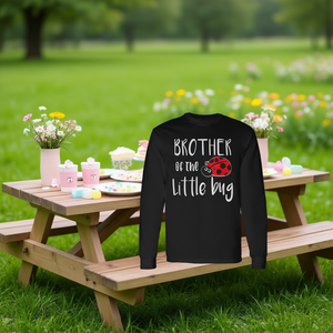 Brother of the Little Bug T-shirt à manches longues pour baby shower, adorable motif coccinelle - Product Image 3
