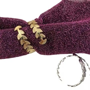 Porte-serviette en or pour décoration de table royale, événements de mariage, fêtes, salle à manger d'hôtel, finition brillante et classique d'Inde - Product Image 4