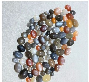 Ágata natural Multi-Moonstone Cabochon Suelto 3mm Piedras preciosas de corte ovalado - Product Image 1
