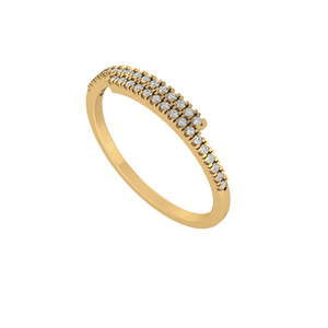 แหวนเพชรแท้ 14Kt 0.16 กะรัต IJ-SI ความใส ได้รับการรับรอง - Product Image 3