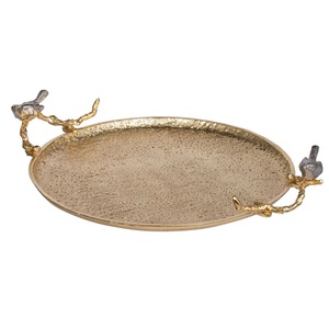 Bandeja DE SERVICIO DE METAL decorativa hecha a mano personalizada más popular para el uso de catering de cocina en casa - Product Image 5