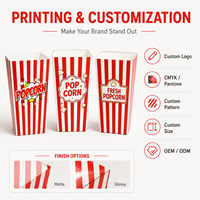 Boîtes à Popcorn Personnalisées avec Logo Imprimé, Emballage Écologique pour Snacks, Idéales pour Cinéma et Fêtes, Bac à Popcorn en Carton de Qualité Alimentaire