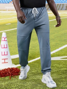 Wholesale 100% Cotton <b>Men's</b> Custom Logo Mid Waist <b>Jogger</b> Sweatpants with <b>Loose</b> <b>Fit</b> Washed Style Straight Pattern Casual Pants - Product Image 5