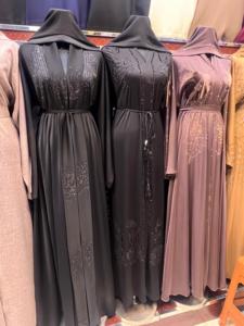 2024 Dubai hermosa ropa islámica tradicional negra para mujeres Arabia Saudita Abaya Dubai Abaya ropa musulmana ropa del Golfo - Product Image 3