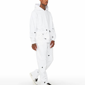 Invierno llegada de los hombres de alta calidad Streetwear chándal de dos piezas personalizable con capucha y pantalón conjunto tamaño impreso Technics - Product Image 3