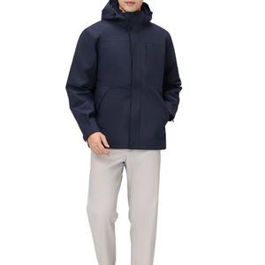 Veste d'hiver pour l'alpinisme, softshell trois en un, coupe-vent, imperméable, col montant, logo frontal, vêtements - Product Image 2