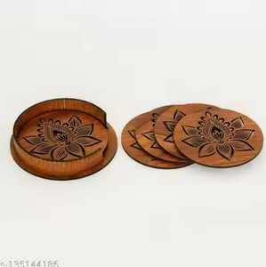 Usage quotidien Sous-verres en noyer finis à la main de style classique Mango poli Tapis et tampons en bois d'acacia pour la vie naturelle - Product Image 3