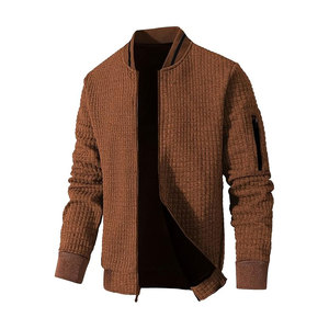 Trending OEM Men's <b>Denim</b> Solid Vintage Winter Bomber <b>Jacket</b> with Front Zipper Custom Embroidered Logo Stand Collar - Product Image 1