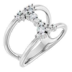 Bague à motif de diamant en espace négatif - Product Image 1