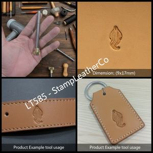 LT585 Tampon en cuir motif fantôme 9x17mm (5/14 \ "X 2/3 \") pour l'artisanat du cuir - Product Image 1