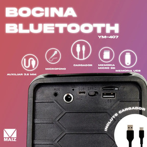 <b>Bluetooth</b> Speaker/Radio/Aux/TF Card/<b>Mic</b> Woofer Pack 5pc - Assorted Colors - Product Image 4