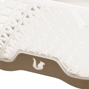 Mini Cestino, Antiscivolo, DIN A7, 16 x 12 x 7 cm, Jonas, Trasparente/Marrone - Product Image 4