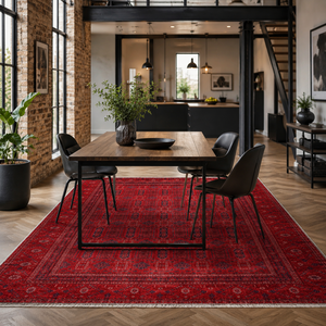 Netline Home Rich Border Burgundy Heritage <b>Washable</b> <b>Rug</b> - Product Image 3