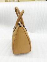 Sac fourre-tout de luxe en cuir véritable de haute qualité avec fermeture éclair, couleur et logo personnalisables, taille OEM/ODM, en polyester, pour le shopping