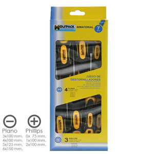 Set di Cacciaviti 7 Pezzi con Manico Bimateriale - Product Image 2