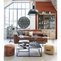 Table basse pliante en fer de haute qualité au design moderne, de forme carrée, finition noire, pour appartement, salon, meubles de maison
