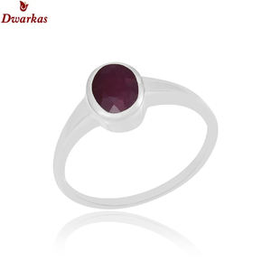 Precio al por mayor de alta calidad, Plata de Ley 925, bisel de piedras preciosas de Rubí, anillo de piedra natural para mujer, joyería para niñas - Product Image 1