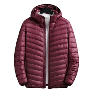 Chaqueta de plumón para hombre, de gran tamaño, fina y ligera, con capucha, de talla grande, para hombre, chaqueta de invierno acolchada de talla grande para hombre - Product Image 6