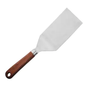 Chef Stainless Steel Turner Soft Touch Feel Wooden texture handles Large