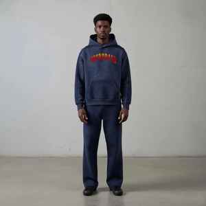 Chándal Informal Unisex XL Personalizado OEM, 100% Algodón Felpa Lavada, Corte Regular, Sudadera con Logotipo Bordado Personalizado, Talla Grande - Product Image 6