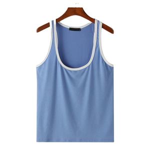 Camiseta sin mangas de punto para hombre, chaleco deportivo transpirable, ropa de calle informal, tallas grandes S-5XL, Spandex/Algodón - Product Image 1
