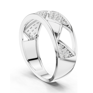 Anillo Cruzado de Diamantes de Laboratorio de 0.319 CT para Mujer, Claridad VVS-VS EF, Oro de 18KT, 14KT, 10KT y Plata 925, Oro Rosa, Amarillo, Blanco - Product Image 5