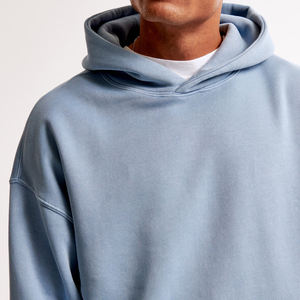Sudadera con capucha de peso pesado Vintage personalizada 2025 para hombres, básico de lavado ácido bordado con diamantes de imitación, básico de invierno de talla grande - Product Image 6