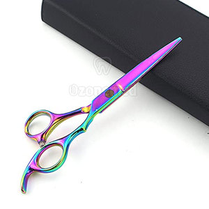 Tijeras de peluquero ergonómicas de acero inoxidable, cuchillas afiladas para corte de pelo de salón - Product Image 6