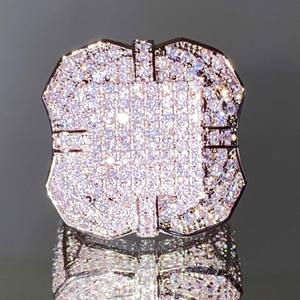 Vente chaude VVS Lab Cultivé 925 Sterling Silver Blanc Plaqué Or Bague De Fiançailles Cadeau De Mariage Hommes Femmes Diamant Test Passes - Product Image 3