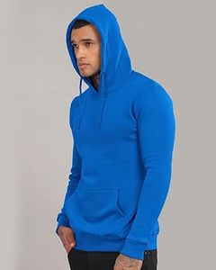 Sudaderas Casuales de Invierno para Hombre, Color Sólido, 100% Algodón, Felpa, Corte Regular, con Bolsillo - Product Image 6