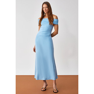 ETHIQUET ANKALA Robe à manches courtes et col Carmen pour femme - Product Image 2