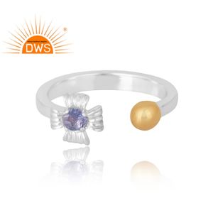 Anillo de piedras preciosas de tanzanita Natural de plata de ley de nuevo diseño, joyería personalizada para mujer, regalo para ella - Product Image 3