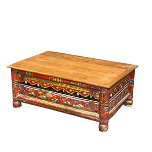 Mesa de Centro de Madera Resistente con Diseño Rústico Estilo Granja, Madera MDF para Sala de Estar, Oficina en Casa, Muebles con Espacio de Almacenamiento - Product Image 4