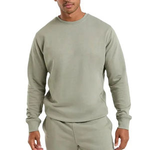 Hot Selling Men Winter Sweatshirts <b>Fleece</b> Cotton Pullover Slim Fit Heavyweight Warm up Crew Neck <b>Sweater</b> for Men - Product Image 1