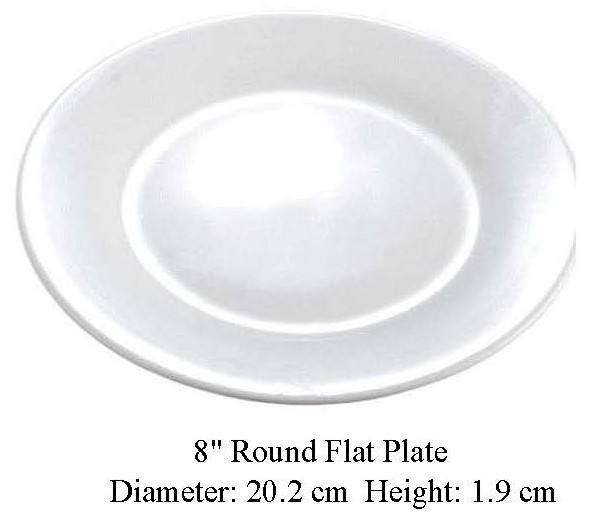 8" round flat Plate