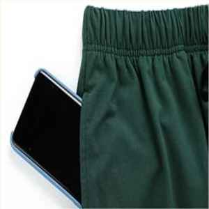 ชุดเสื้อยืดถักนิตติ้งของผู้ชาย2ชิ้นปักสไตล์ลำลองสีพื้นระบายอากาศ - Product Image 5