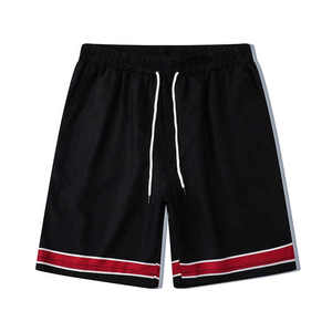 Casual verano hombres botón abajo camisa de manga corta pantalones cortos 2 piezas conjuntos de playa impreso negro ropa traje - Product Image 4