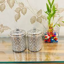 Exquisite Handcrafted Silver Dry <b>Fruit</b> Box with Rose and Leaf Motifs for Travel and Special Occasions - Product Image 3