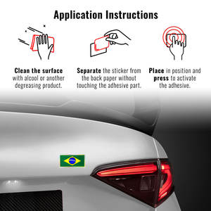 Adesivo 3D per Auto con Bandiera del Brasile, Decalcomania Personalizzabile per Veicoli Modello 8016408004641 - Product Image 3
