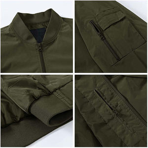 2025 chaqueta Bomber de lana personalizada para hombre estilo Varsity con cuello levantado y logotipo bordado al por mayor - Product Image 6