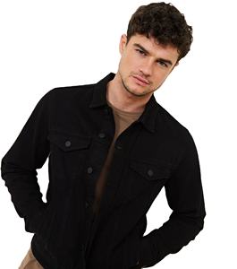 Chaqueta de Lona Vaquera para Hombre, 100% Algodón, Resistente al Viento, con Logotipo Frontal, Diseño Masculino y Atrevido, Fácil de Usar - Product Image 5