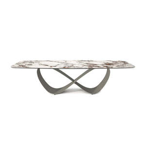 Modern Minimalist Butterfly Keramik Dining <b>Table</b> Sintered Stone and Wood Assembled for Home Office or Hotel Use - Product Image 5