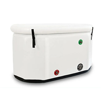 ICEGALAX Portable pliant gonflage glace baignoire froid plongeant thérapie traitement baignoire pour athlètes récupération musculaire baignoire blanche
