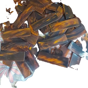 Placas de cuerno de búfalo pulidas artesanalmente, escamas de cuerno natural premium, placas de cuerno ecológicas para cuchillos, arte folclórico moderno. - Product Image 1