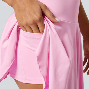 Ropa Deportiva para Mujer, Cintura Alta Elástica, Diseño Plisado, Pantalones Cortos de Bádminton con Bolsillos, Falda de Tenis para Gimnasio y Fitness para Damas - Product Image 3