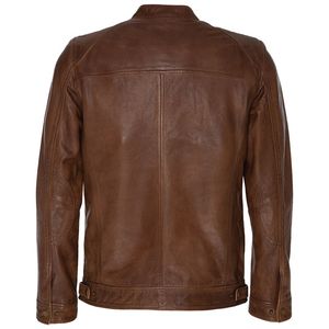 Veste de travail décontractée en cuir PU de haute qualité, col montant, fermeture éclair, hiver, brillante, ample, à revers, vente en gros - Product Image 6