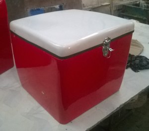 2023 comida fresca motocicleta Scooter bicicleta Pizza caja de entrega de alimentos puede mostrar publicidad hecha de fibra de vidrio caja de entrega de alimentos - Product Image 2